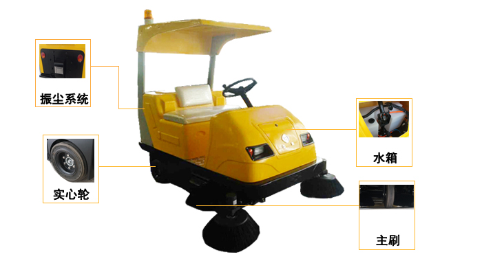 驾驶式电动扫地车,KN-1760A工业驾驶式扫地车(图17)