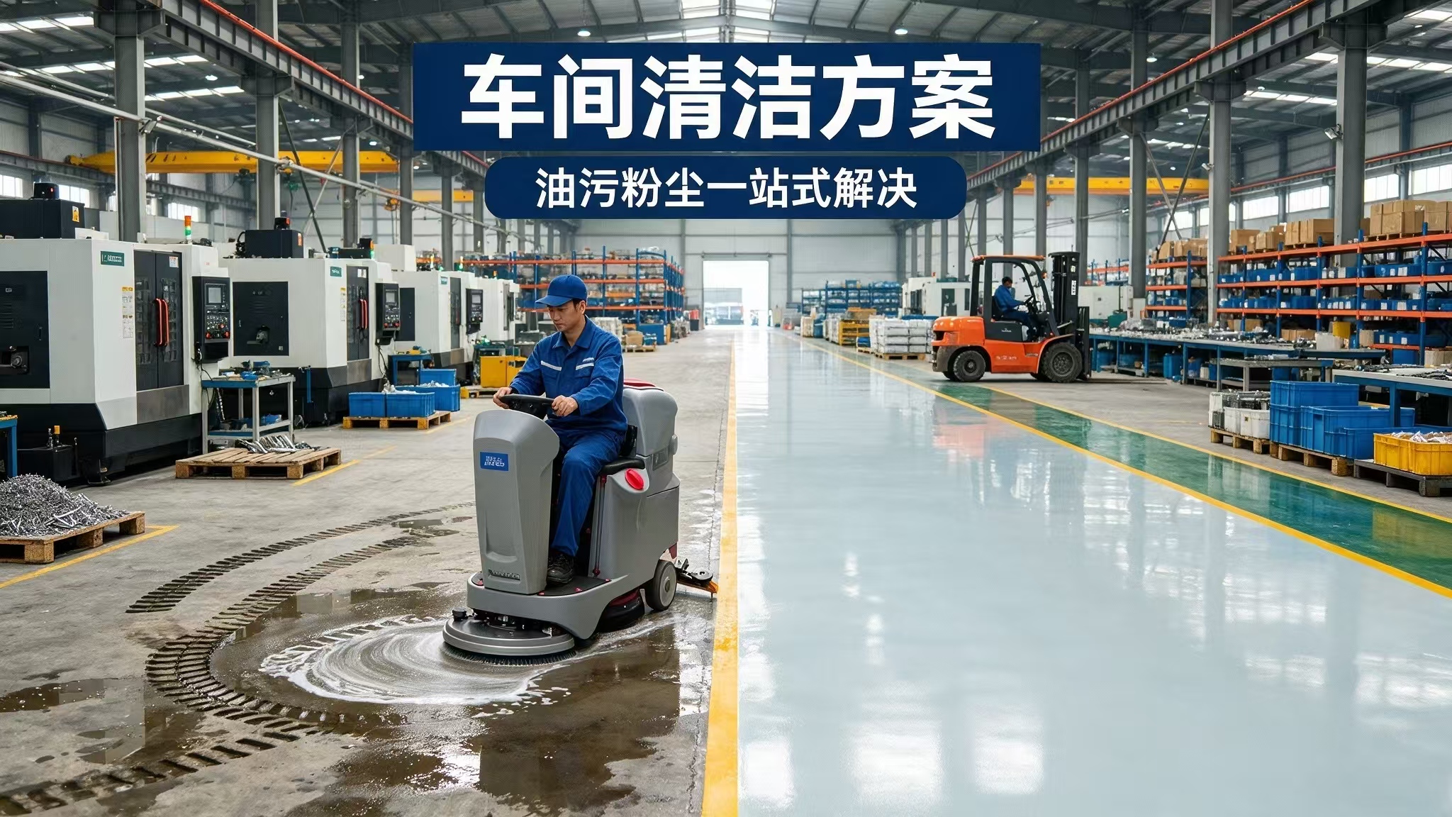 车间油污粉尘难清扫?工业一站式清洁方案助力工厂降本增效